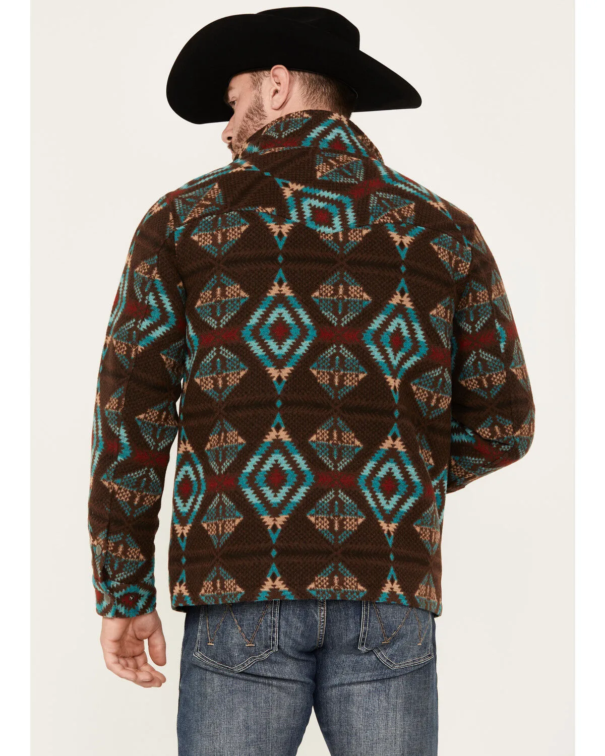 Powder River Outfitters by Panhandle Men's Wool Multicolor Zip Snap Jacket