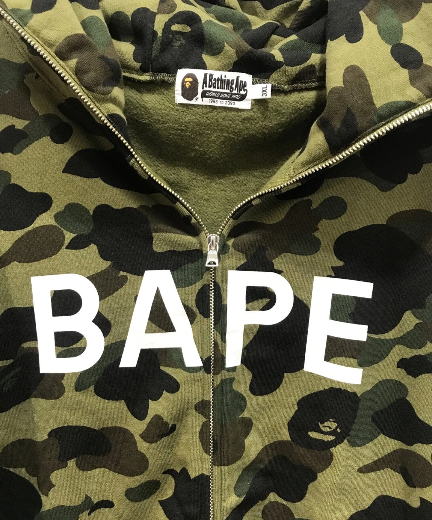 [Pre-owned] A BATHING APE 1ST CAMO FULL ZIP HOODIE 001zpj301012m