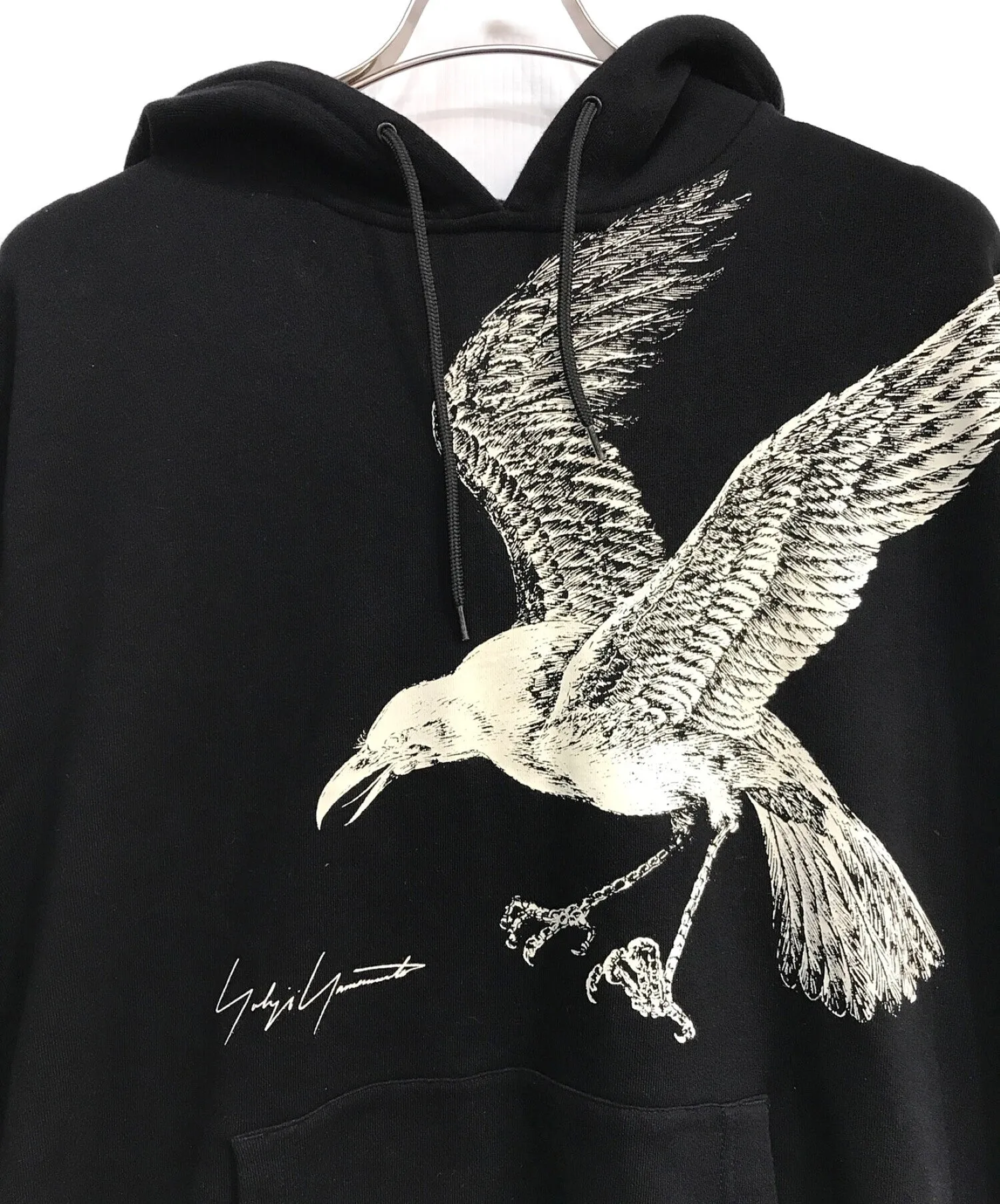 [Pre-owned] Yohji Yamamoto pour homme CROW PRINT SWEAT PULLOVER HOODIE HG-T97-997 HG-T97-997