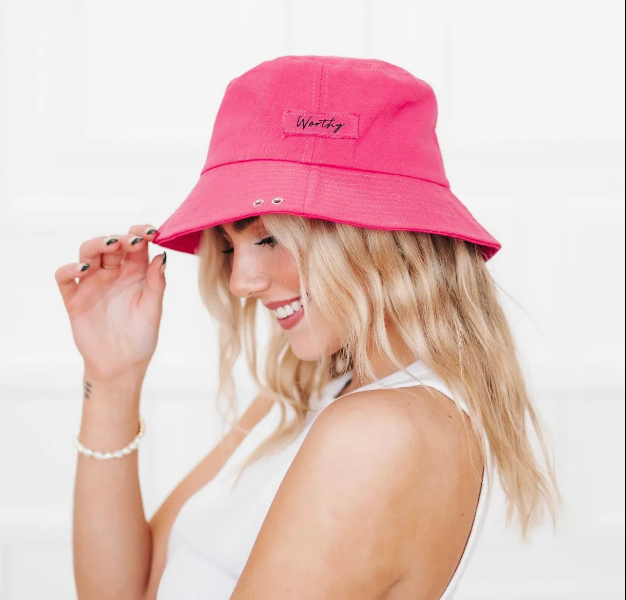 Pretty Simple Empowering Words Canvas Bucket Hat