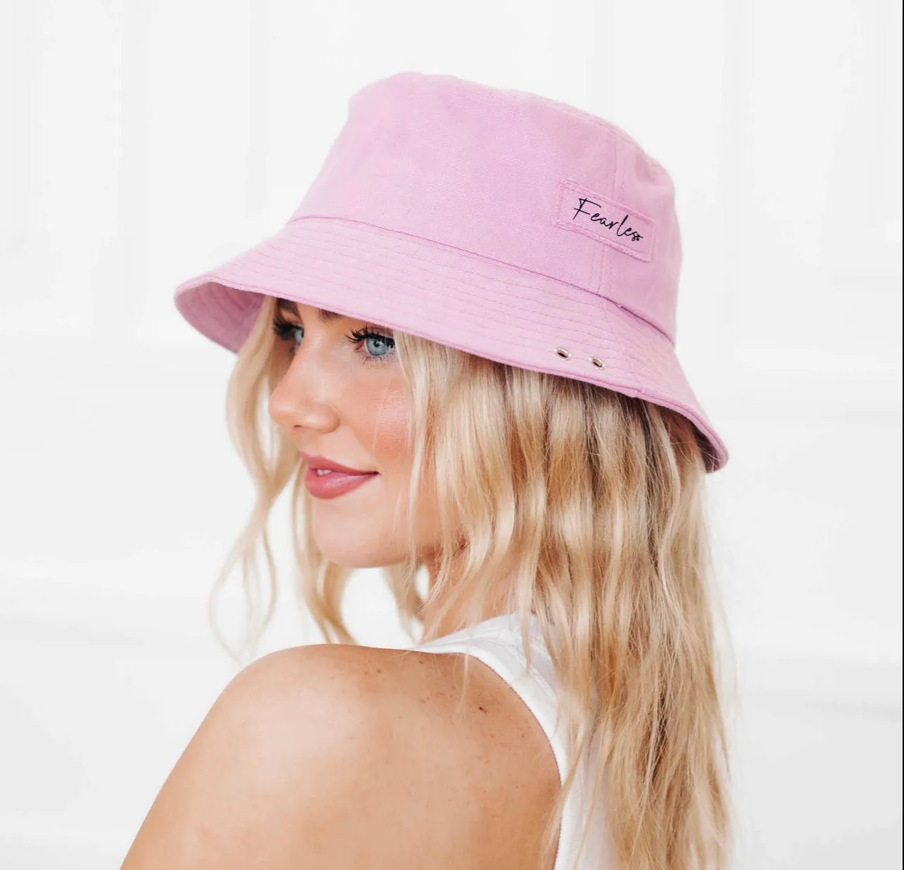 Pretty Simple Empowering Words Canvas Bucket Hat