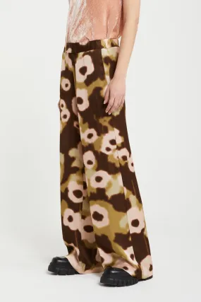 Printed viscose trousers