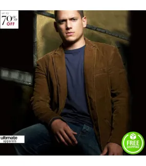 Prison Break S3 Michael Scofield Brown Leather Jacket