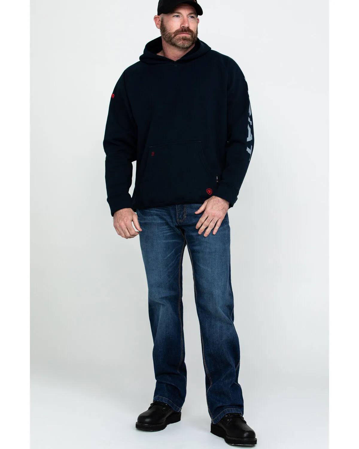 Product Name:  Ariat Men's FR Primo Fleece Logo Hooded Work Sweatshirt - Big