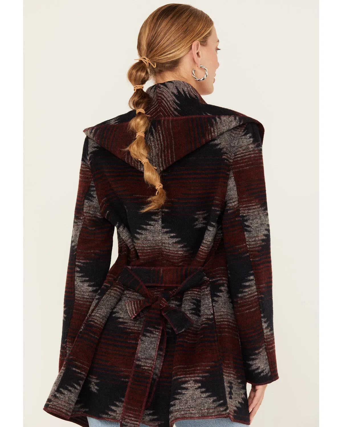 Product Name:  Cripple Creek Women's Southwestern Print Hooded Wrap Jacket