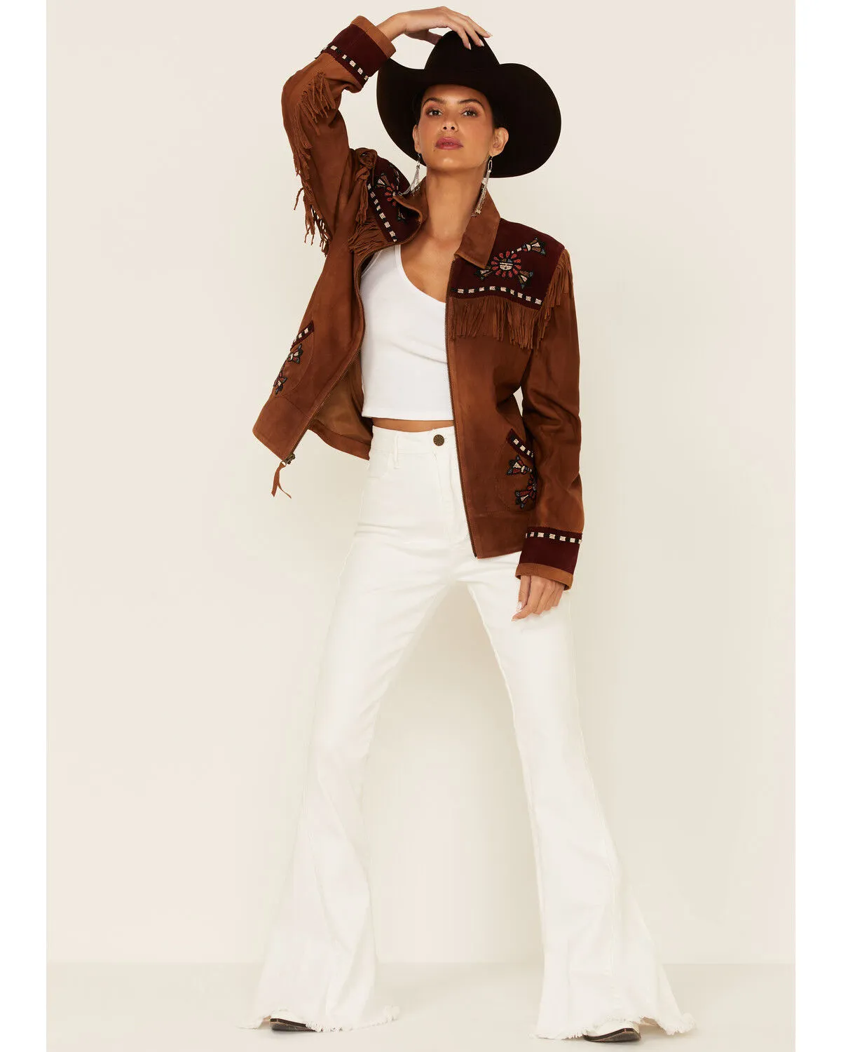 Product Name:  Double D Ranch Women's Sunitah Zip-Front Suede Jacket