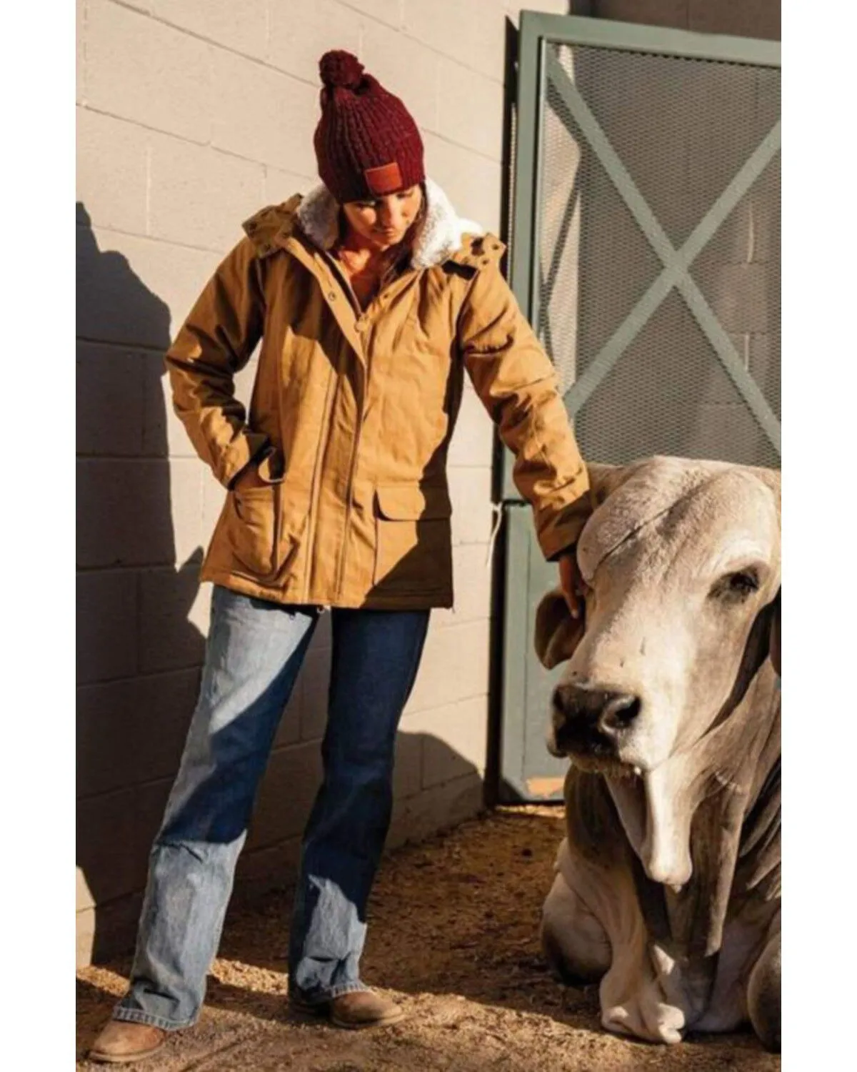 Product Name:  Outback Trading Co Women's Tan Canvas Juniper Fleece Hooded Jacket