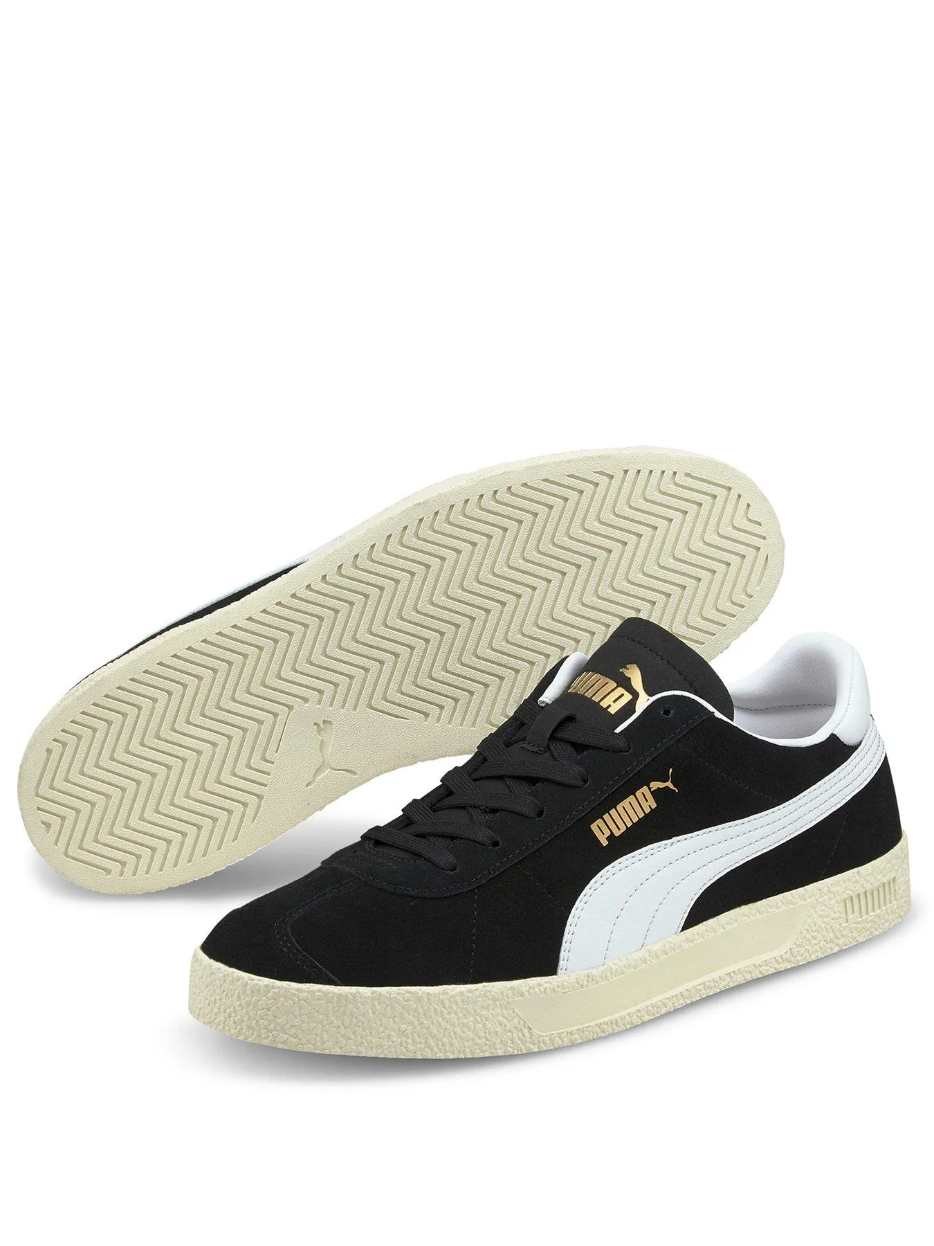 Puma Mens Club Trainers - Black/White