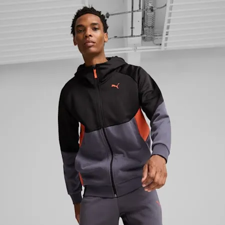 PUMATECH Men's Full-Zip Hoodie | Galactic Gray-Redmazing | PUMA Exclusion List | PUMA 