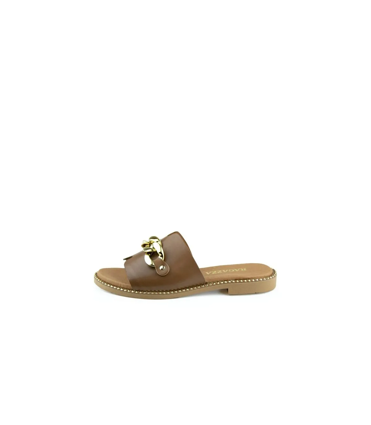 Ragazza Leather Slipper- Cognac