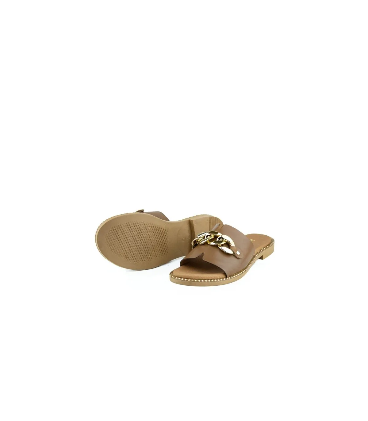 Ragazza Leather Slipper- Cognac