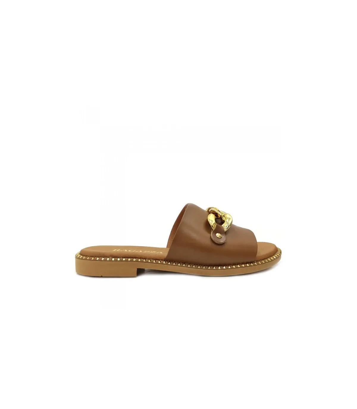 Ragazza Leather Slipper- Cognac