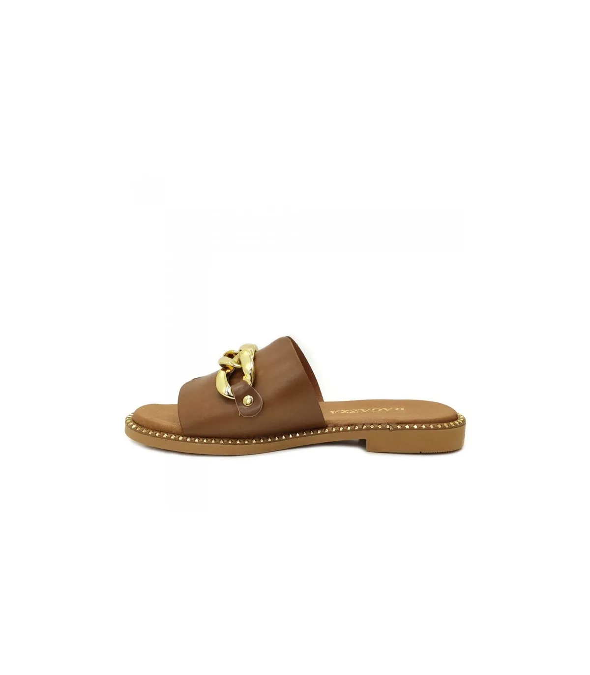 Ragazza Leather Slipper- Cognac