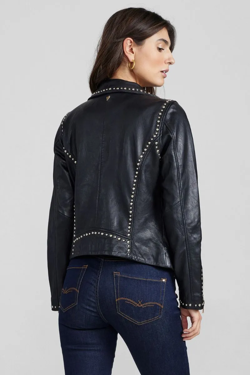 Rebel Leather Jacket | Black | Jakke fra Mos Mosh