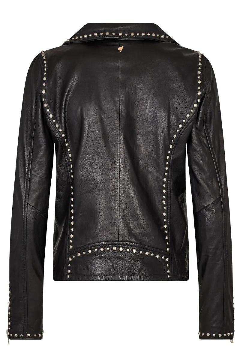 Rebel Leather Jacket | Black | Jakke fra Mos Mosh