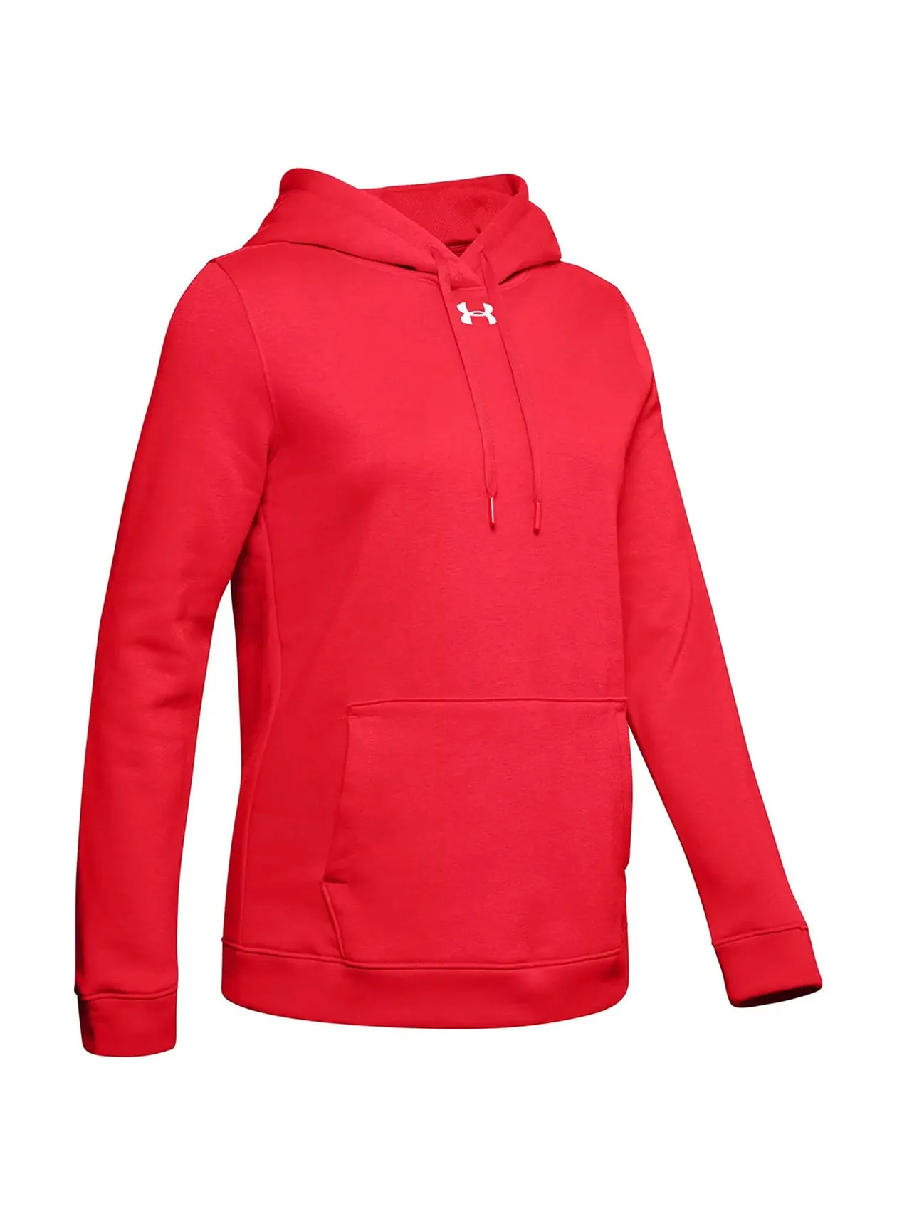 Red / White Under Armour Hustle Fleece Hoodie Women's 1300261