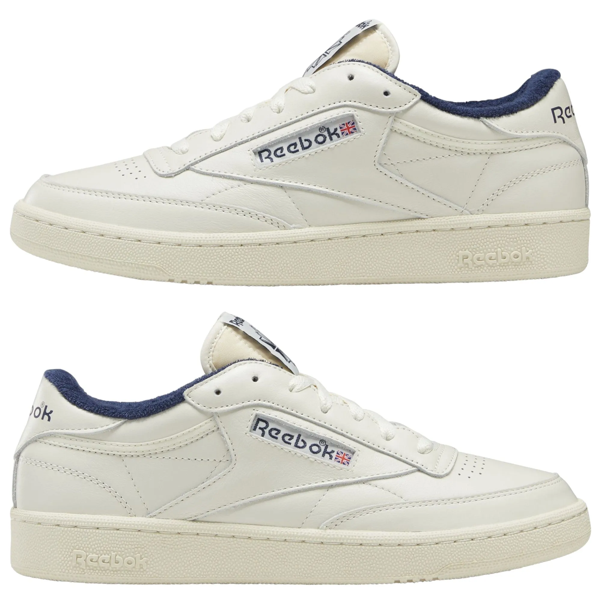 Reebok Club C 85 Vintage Shoes - Chalk, Alabaster & Navy