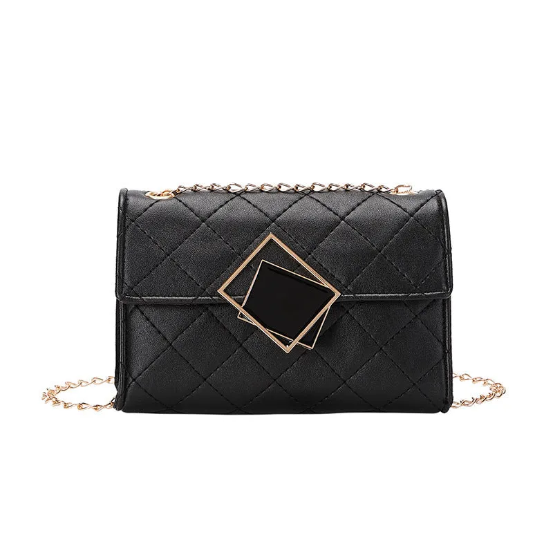 Rhombus Quilted Shoulder Bag