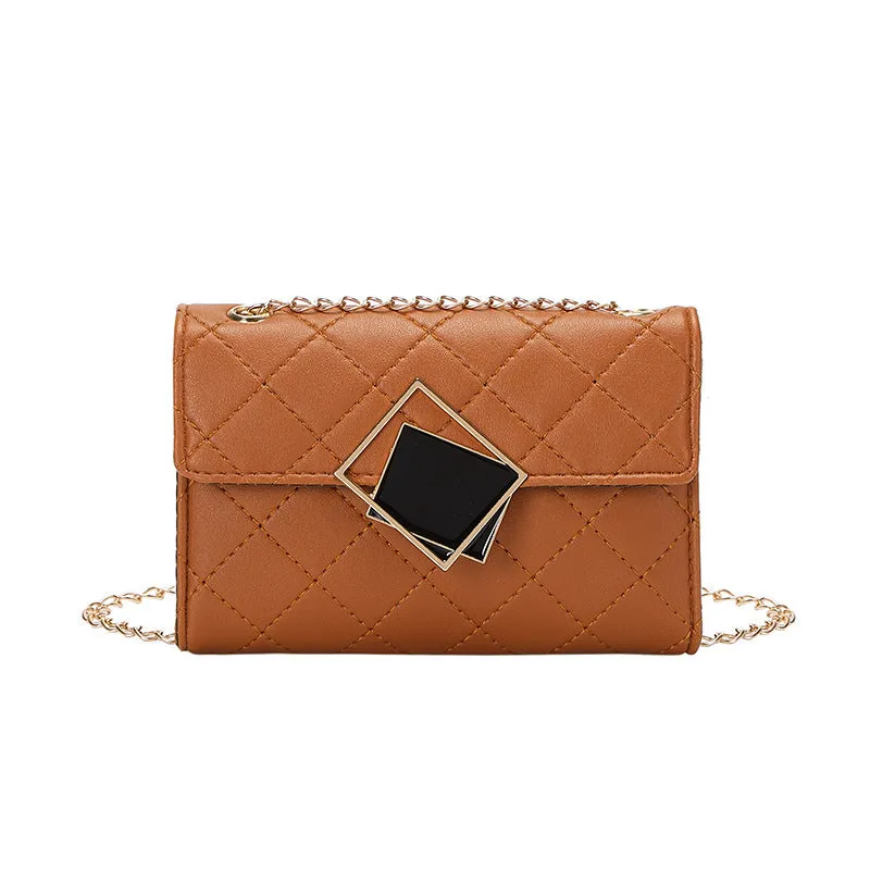 Rhombus Quilted Shoulder Bag