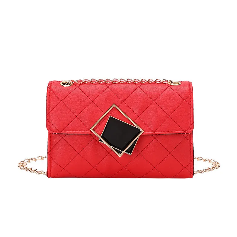 Rhombus Quilted Shoulder Bag