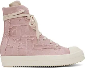 Rick Owens DRKSHDW Pink Slashed Sneakers