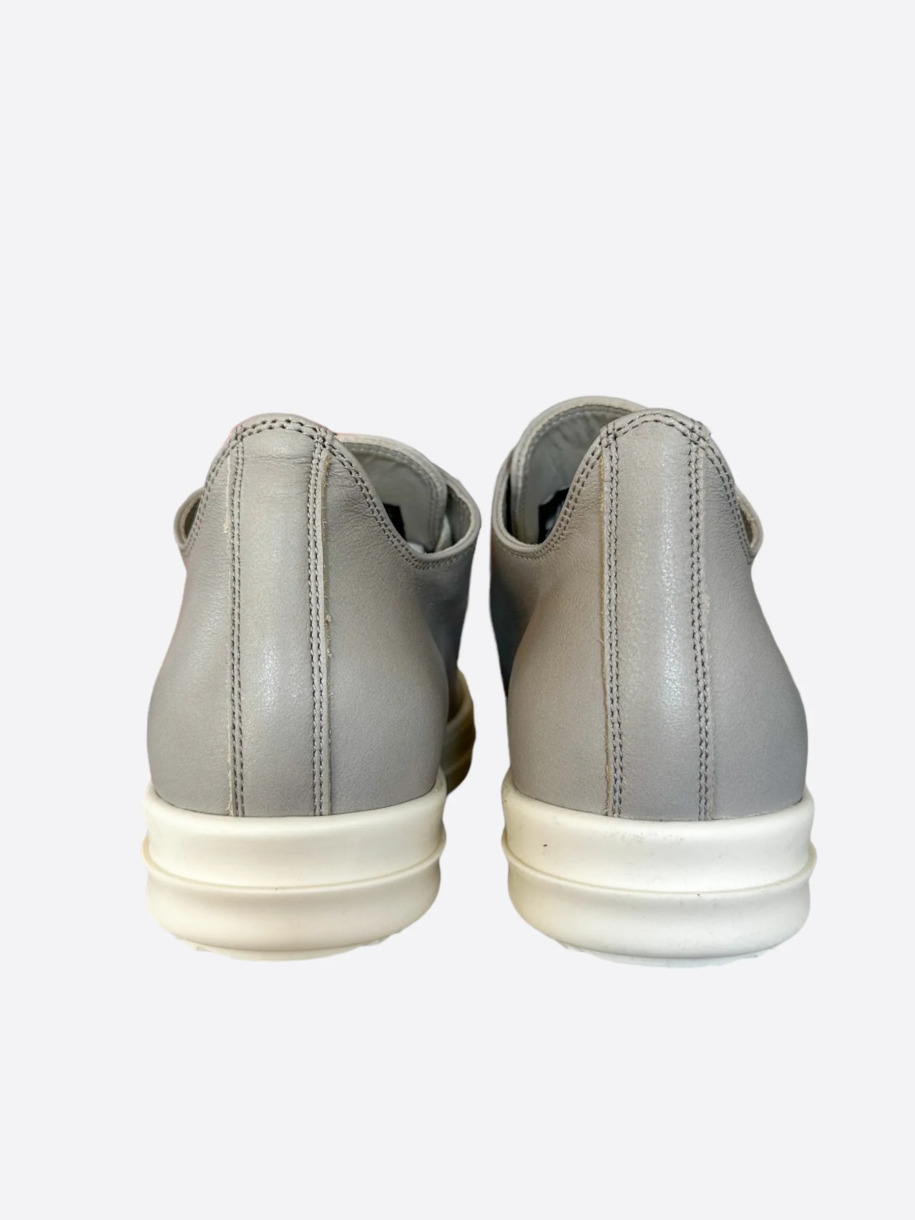 Rick Owens Grey & White Women's Low Top Sneakers