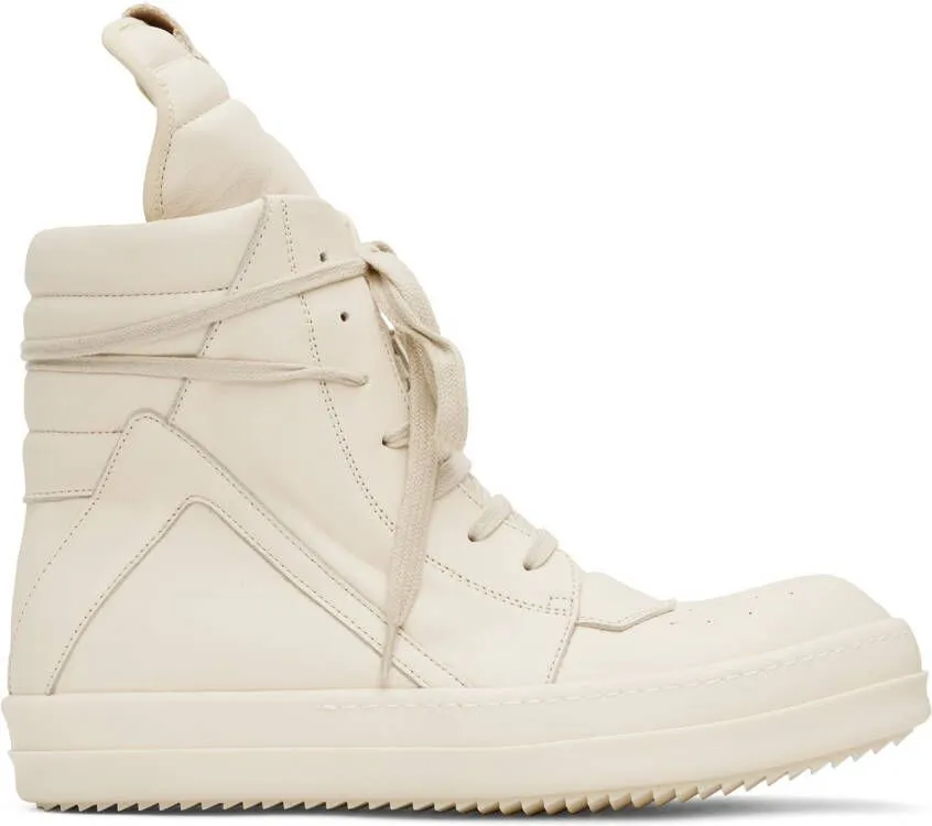 Rick Owens Off-White Geobasket Sneakers