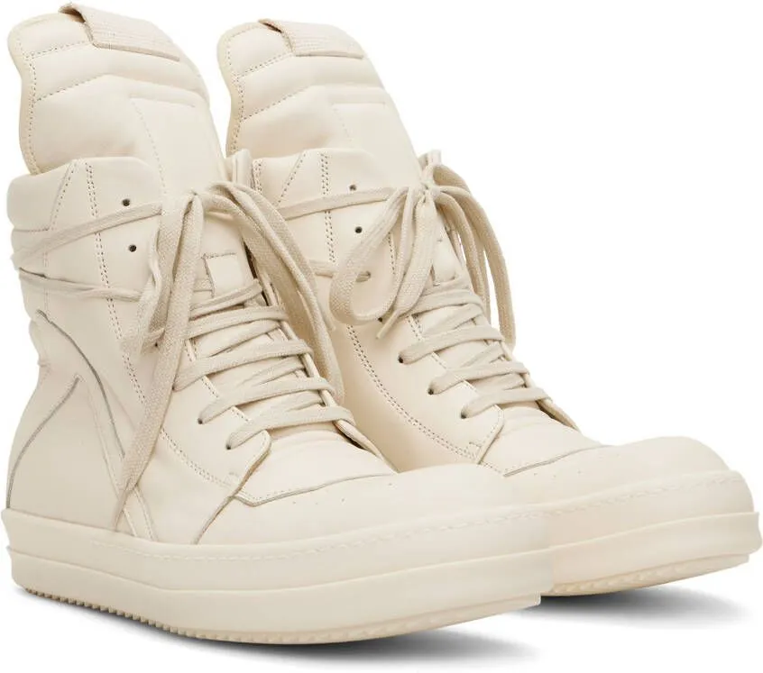 Rick Owens Off-White Geobasket Sneakers