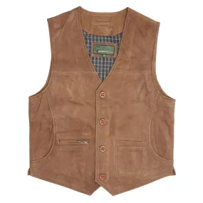 Rico: Men's Tan All Leather Waistcoat