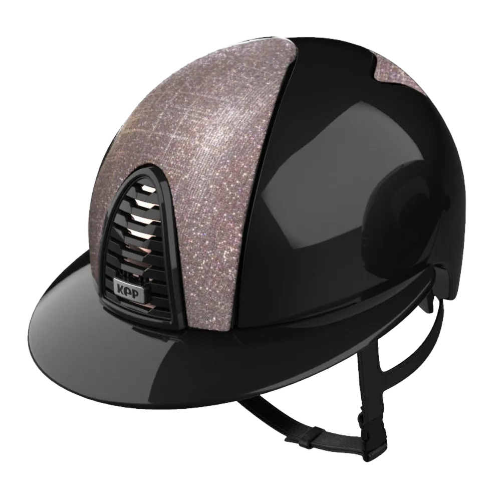 Riding Helmet Cromo 2.0 Polish Polo Black - Galassia Pink Front & Rear by KEP Italia