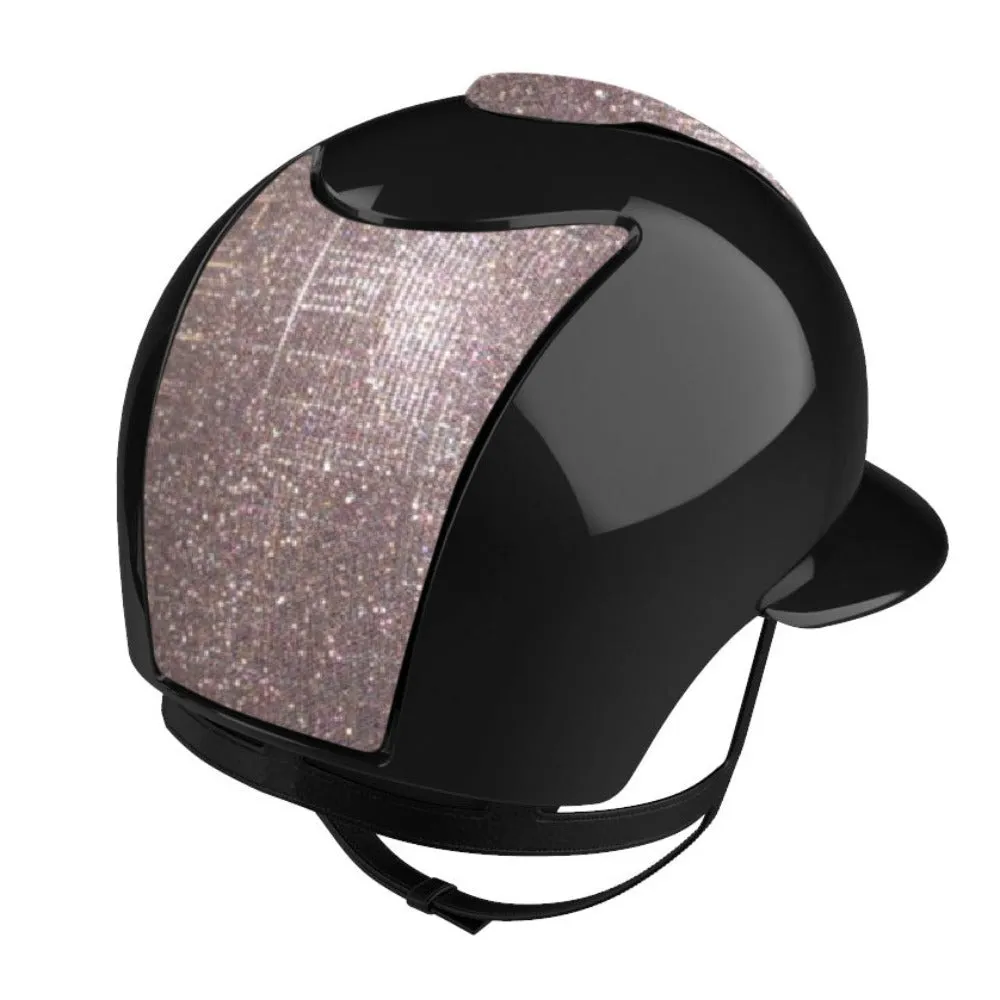 Riding Helmet Cromo 2.0 Polish Polo Black - Galassia Pink Front & Rear by KEP Italia