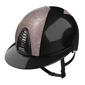 Riding Helmet Cromo 2.0 Polish Polo Black - Galassia Pink Front & Rear by KEP Italia