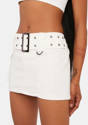 Roux Belted Mini Skirt-