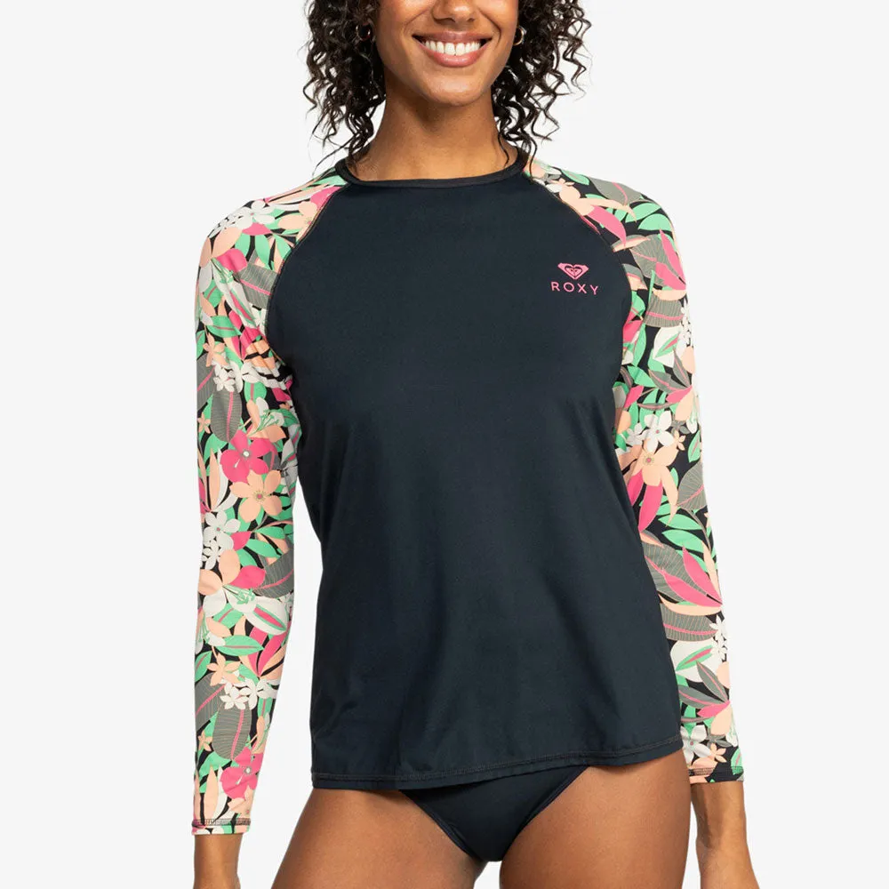 Roxy Lycra Printed Long Sleeve Rash Vest