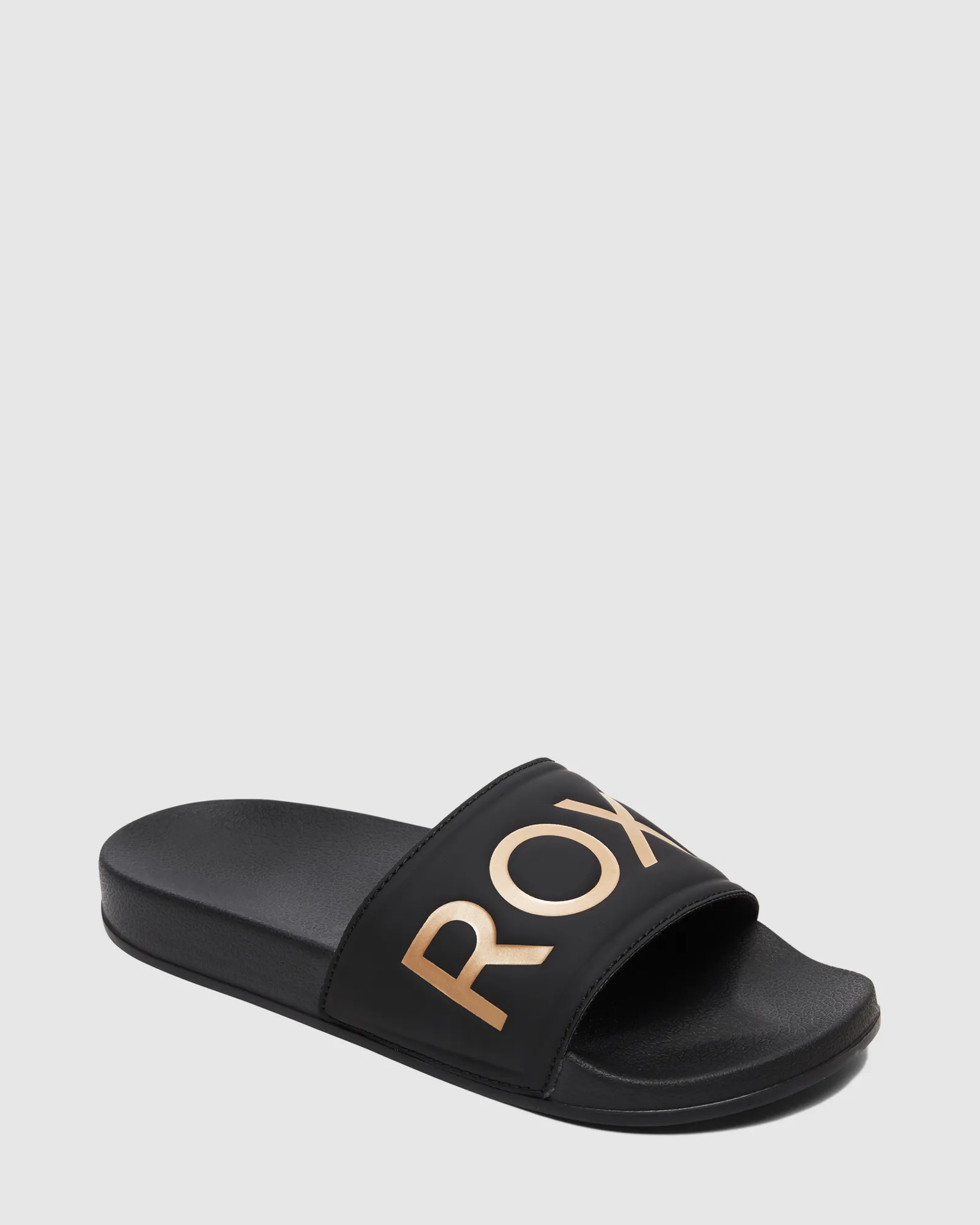 Roxy Womens Slippy Slider Sandals - Black M Gold | SurfStitch