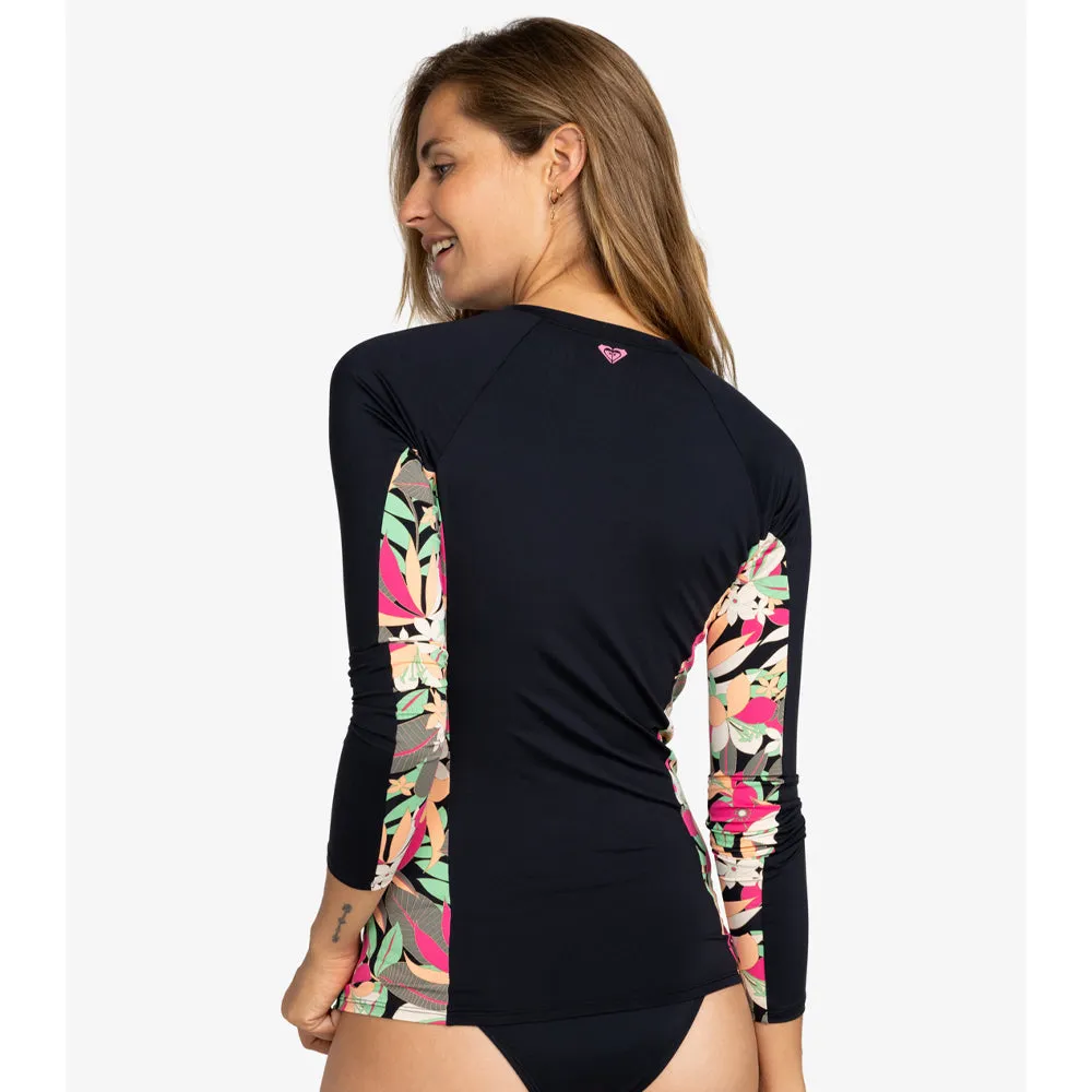 Roxy Zip Lycra Long Sleeve Rash Vest