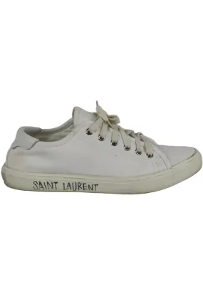 SAINT LAURENT LOGO DETAILED CANVAS SNEAKERS EU 38.5 UK 5.5 US 8.5