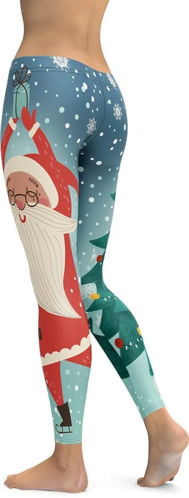 Santa Christmas Tree Leggings