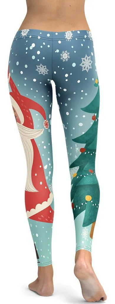 Santa Christmas Tree Leggings