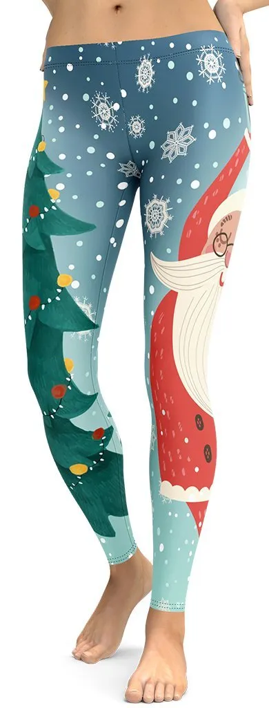 Santa Christmas Tree Leggings