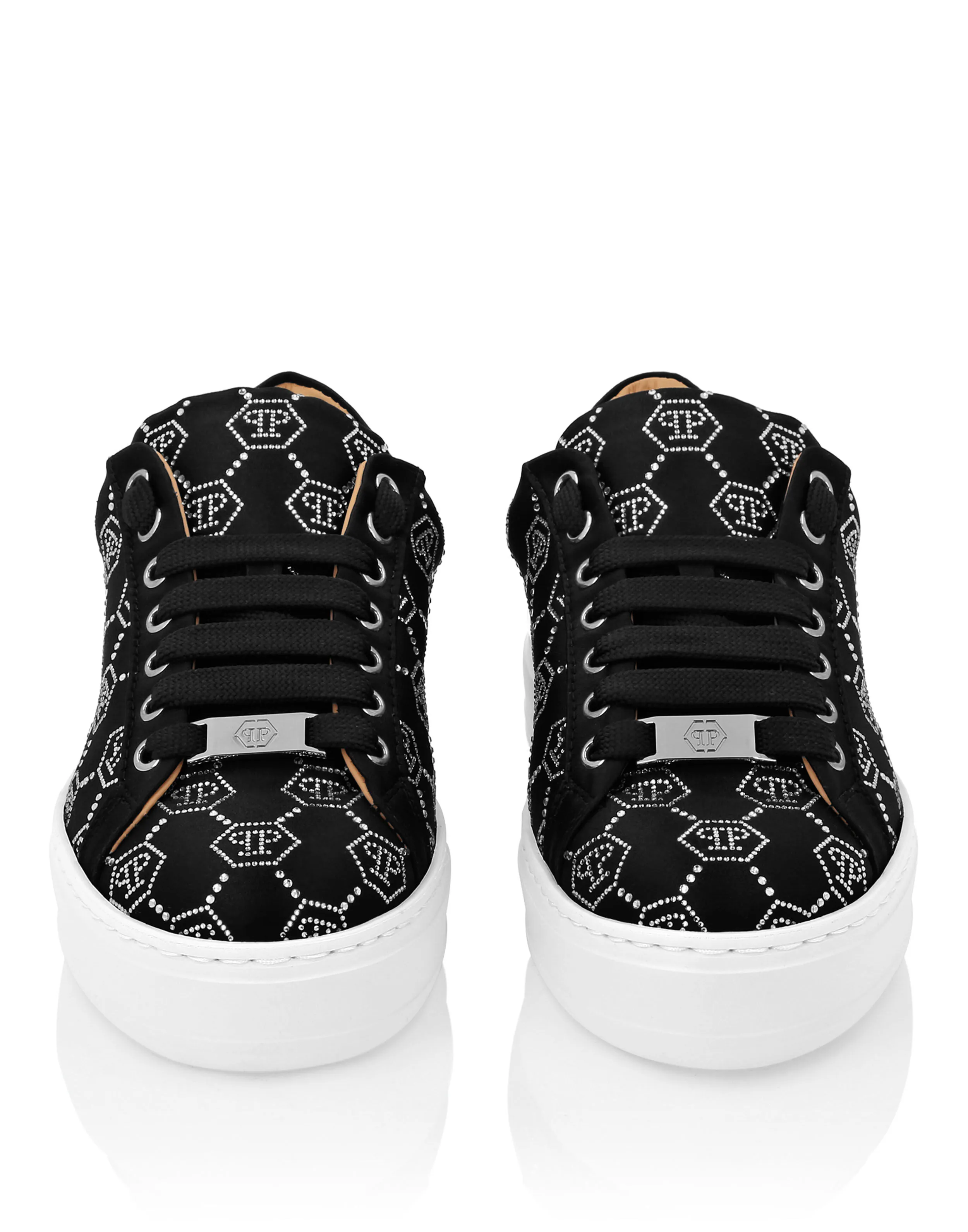 Satin Lo-Top Sneakers Strass Monogram