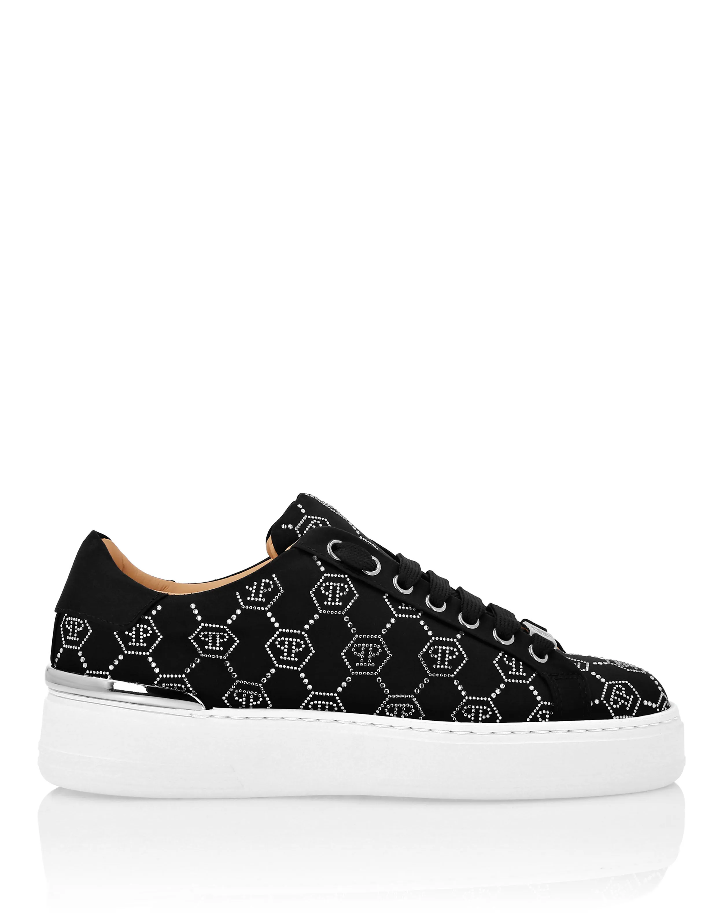 Satin Lo-Top Sneakers Strass Monogram