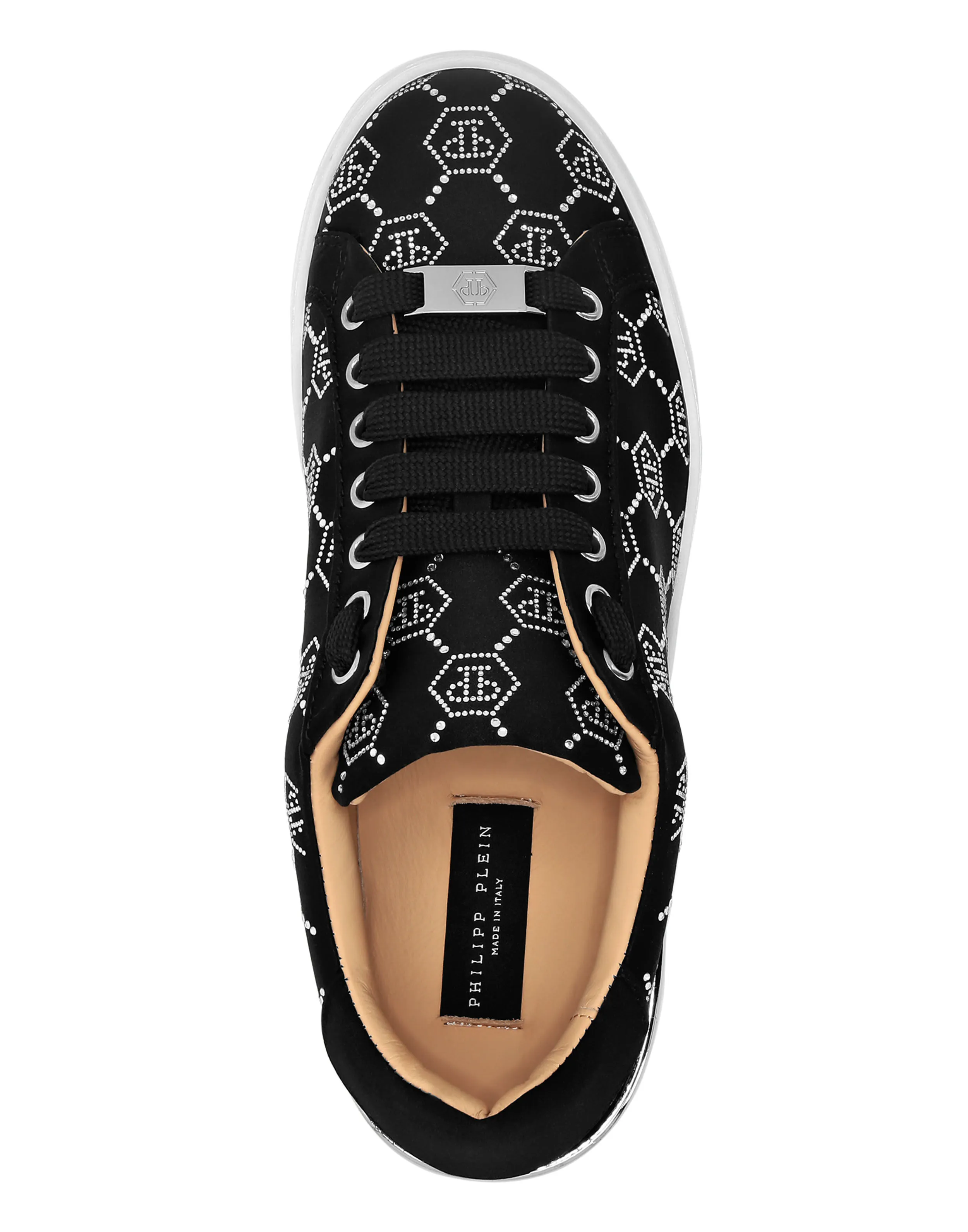 Satin Lo-Top Sneakers Strass Monogram