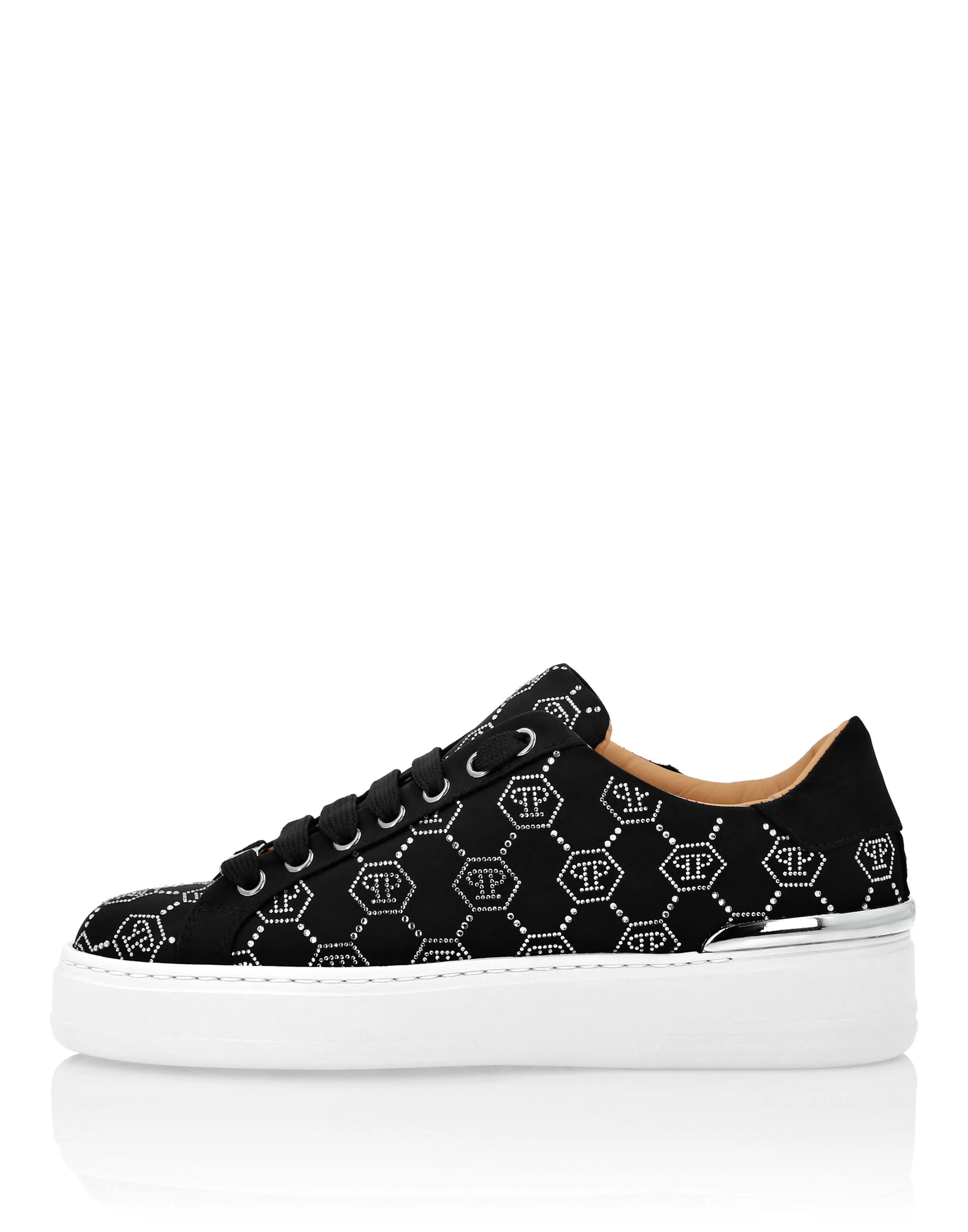 Satin Lo-Top Sneakers Strass Monogram