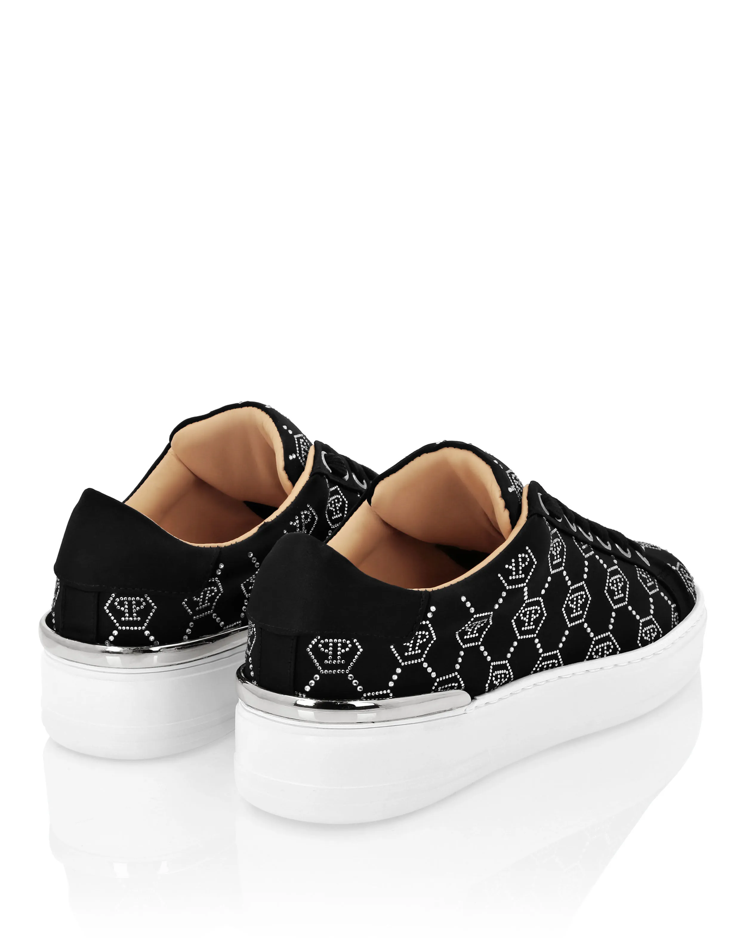 Satin Lo-Top Sneakers Strass Monogram