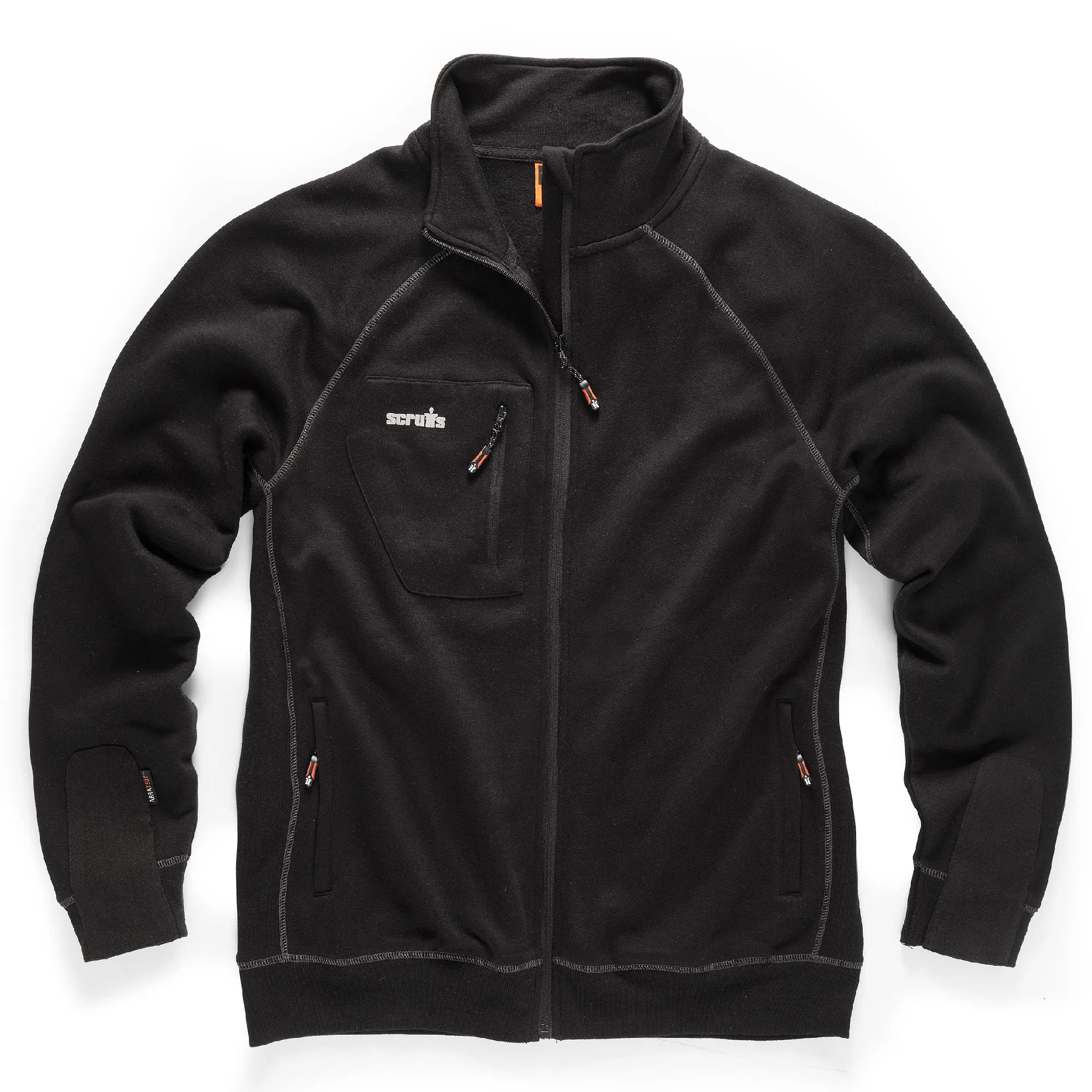 Scruffs Delta Sweatshirt Full Zip Fleece Jacket - Black- Large