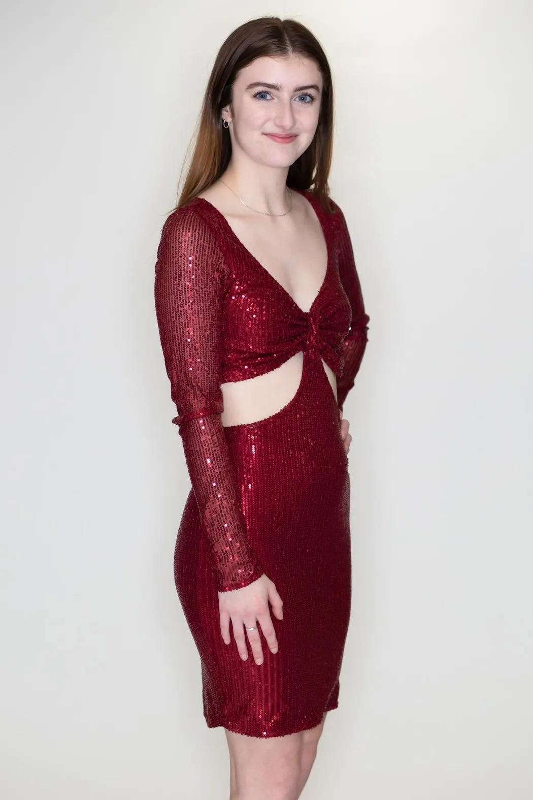 Sequin Cutout Dress