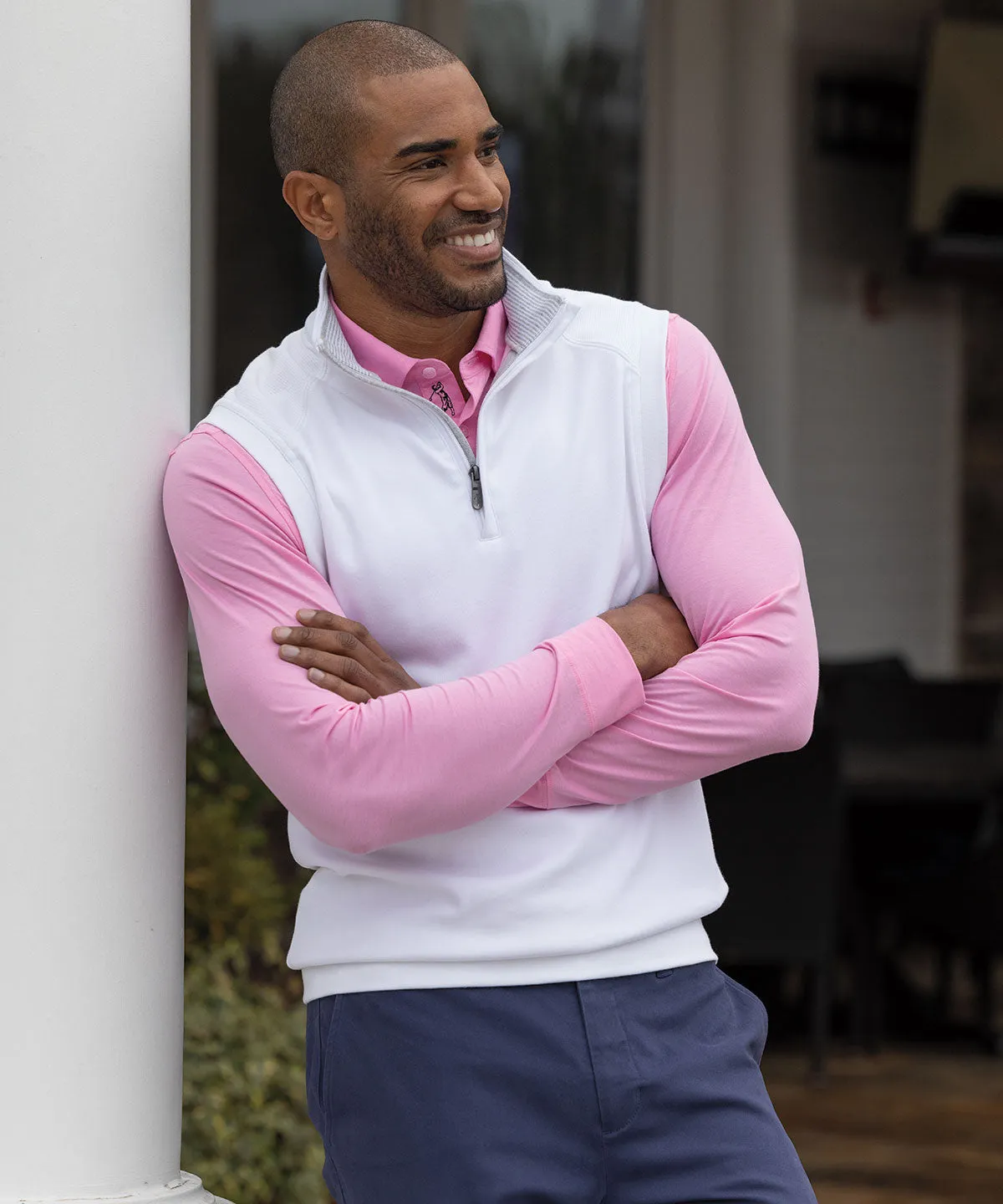 Signature Leaderboard Pima Cotton Quarter-Zip Vest