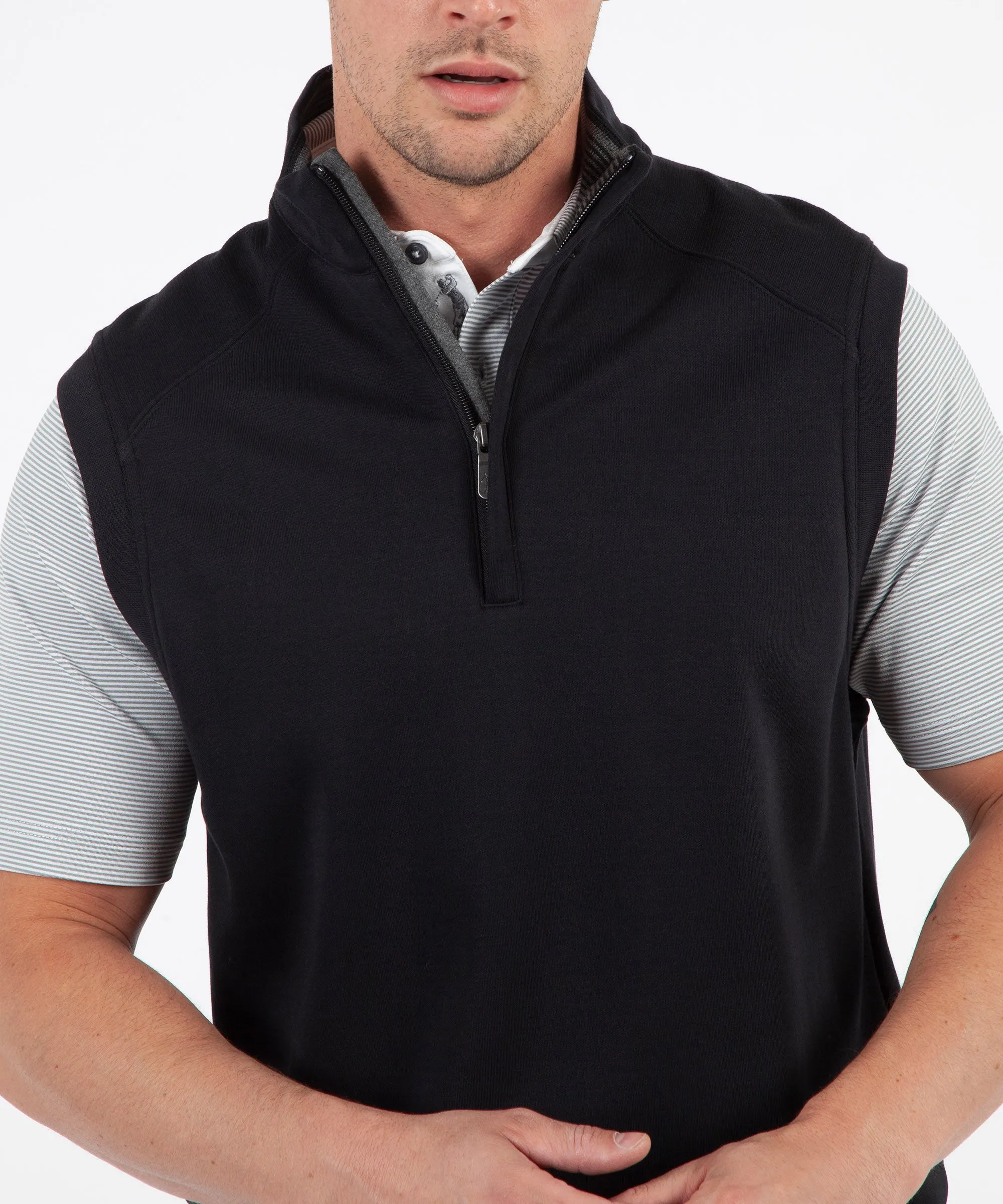 Signature Leaderboard Pima Cotton Quarter-Zip Vest