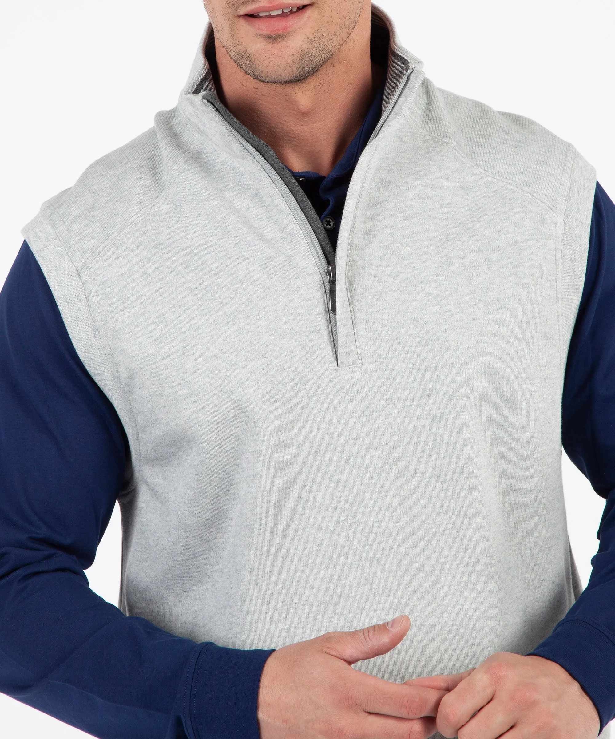 Signature Leaderboard Pima Cotton Quarter-Zip Vest